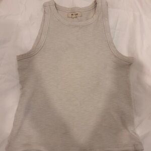 Madewell Cream Ribbed Tank Top